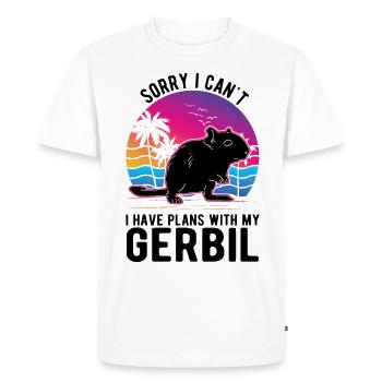 Gerbil Gift Racing Rat Germesau - Men's Premium Organic T-Shirt - white - Front - Nico (187cm)