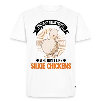 Silk Chicken Gift Silkie Chicken - Men's Premium Organic T-Shirt - white - Front - Nico (187cm)