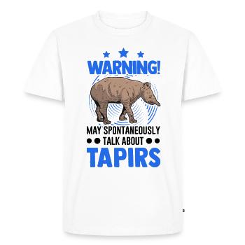 Avertissement Tapir Lowland Tapir - T-shirt Premium bio Homme - blanc - Devant - Nico (187cm)