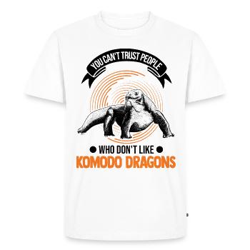 Komodo dragon monitor lizard - Men's Premium Organic T-Shirt - white - Front - Nico (187cm)