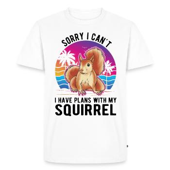 Squirrel Gift Squirrel Gray Squirrel - Men's Premium Organic T-Shirt - white - Front - Nico (187cm)