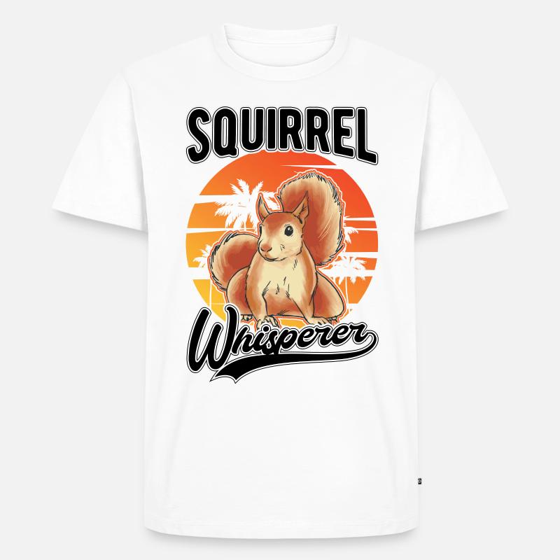 Eichhörnchen Flüsterer Squirrel Whisperer - Männer Premium Bio T-Shirt - Weiß