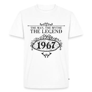 1967 | The Legend since 1967 birthday - T-shirt Premium bio Homme - blanc - Devant - Nico (187cm)