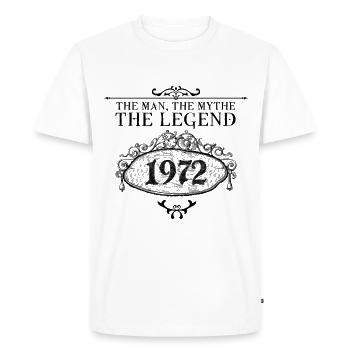 1972| The Legend since 1972 birthday - Men's Premium Organic T-Shirt - white - Front - Nico (187cm)