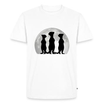 Suricate Lune Suricate - T-shirt Premium bio Homme - blanc - Devant - Nico (187cm)