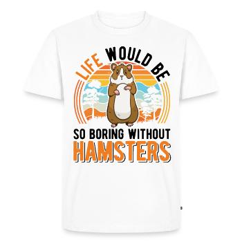 Hamster Owner Golden Hamster Hamster - Men's Premium Organic T-Shirt - white - Front - Nico (187cm)