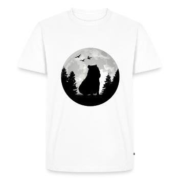 Capybara Lune Capybara - T-shirt Premium bio Homme - blanc - Devant - Nico (187cm)