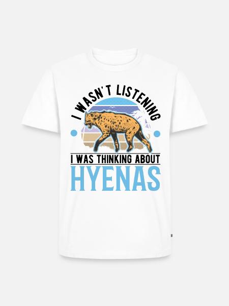 Hyäne Geschenk Erdwolf Hyena - Männer Premium Bio T-Shirt - Weiß