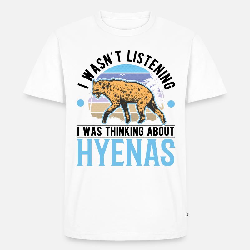 Hyäne Geschenk Erdwolf Hyena - Männer Premium Bio T-Shirt - Weiß