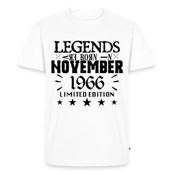 November 1966 | 1966 legends were born in November - Men's Premium Organic T-Shirt - white - Front - Nico (187cm)