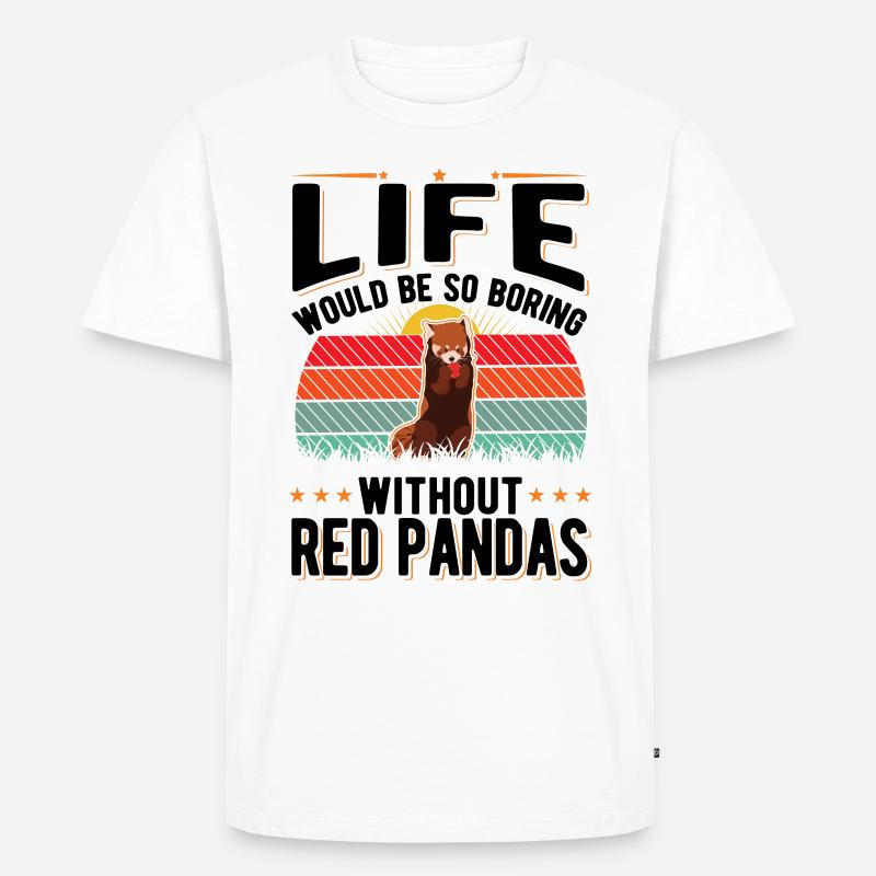 Roter Panda Geschenk - Männer Premium Bio T-Shirt - Weiß