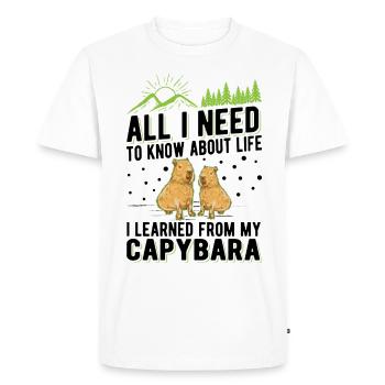 Capybara Wasserschwein Capibara - T-shirt Premium bio Homme - blanc - Devant - Nico (187cm)