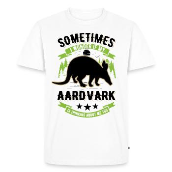 Aardvark Cadeau Aardvark - T-shirt Premium bio Homme - blanc - Devant - Nico (187cm)