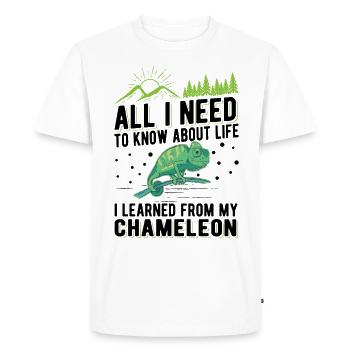 Caméléon Cadeau Caméléon - T-shirt Premium bio Homme - blanc - Devant - Nico (187cm)