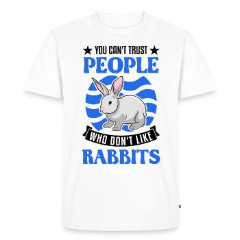 Rabbit Rabbit Rabbit - Men's Premium Organic T-Shirt - white - Front - Nico (187cm)