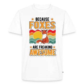 Because Foxes are freaking awesome Fuchs - Men's Premium Organic T-Shirt - white - Front - Nico (187cm)
