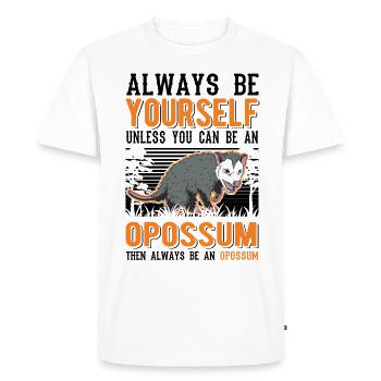 Opossum Gift Possum Marsupial - Men's Premium Organic T-Shirt - white - Front - Nico (187cm)