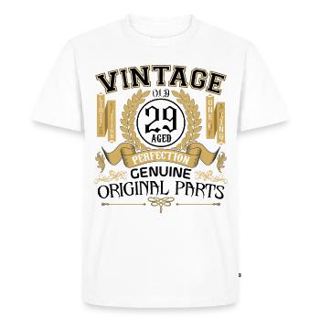 Vintage 29 years - birthday gift 29 years - Men's Premium Organic T-Shirt - white - Front - Nico (187cm)