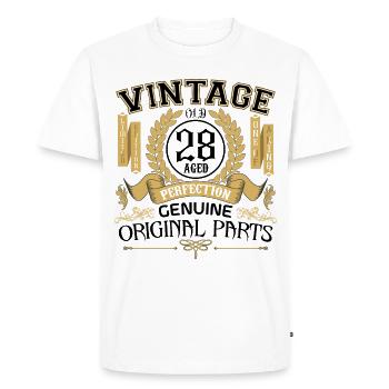 Vintage 28 years - birthday gift 28 years !!! - Men's Premium Organic T-Shirt - white - Front - Nico (187cm)