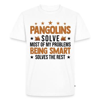 Pangolin Cadeau Pangolin - T-shirt Premium bio Homme - blanc - Devant - Nico (187cm)