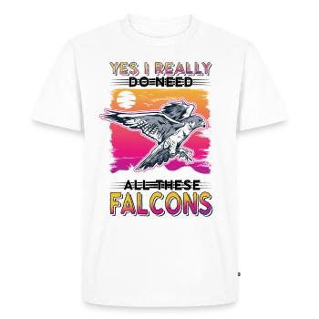 Falcon Gift Falcon Breeding Falcon Breeder Falconer - Men's Premium Organic T-Shirt - white - Front - Nico (187cm)
