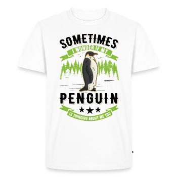Pingouin Manchot Empereur Pingouin - T-shirt Premium bio Homme - blanc - Devant - Nico (187cm)