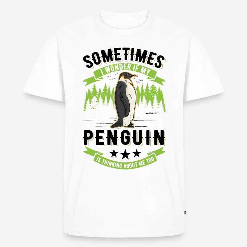 Pinguin Penguin Kaiserpinguin - Männer Premium Bio T-Shirt - Weiß