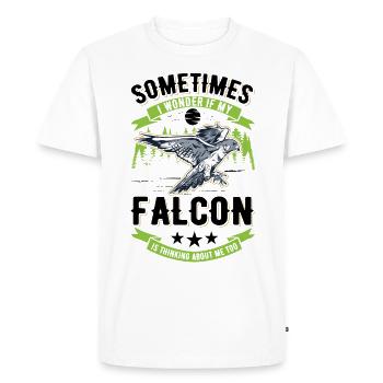Falcon Gift Falcon Breeding Falcon Breeder Falconer - Men's Premium Organic T-Shirt - white - Front - Nico (187cm)