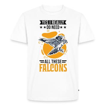 Falcon Gift Falcon Breeding Falcon Breeder Falconer - Men's Premium Organic T-Shirt - white - Front - Nico (187cm)