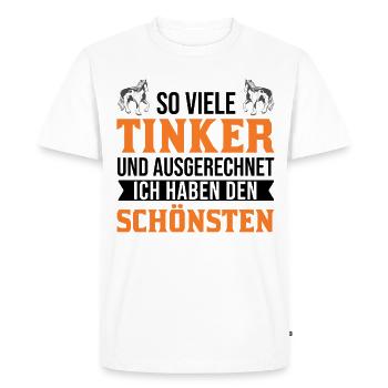 Irish Tinker Horse Gift Tinker Horse - Men's Premium Organic T-Shirt - white - Front - Nico (187cm)
