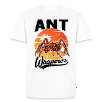 Fourmis Whisperer Fourmilière Fourmi Whisperer - T-shirt Premium bio Homme - blanc - Devant - Nico (187cm)