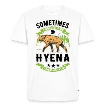 Hyène Cadeau Aardwolf Hyène - T-shirt Premium bio Homme - blanc - Devant - Nico (187cm)