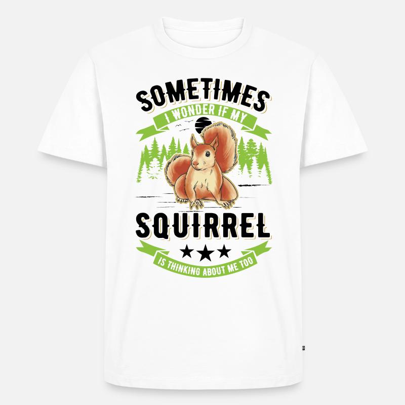 Eichhörnchen Geschenk Grauhörnchen Squirrel - Männer Premium Bio T-Shirt - Weiß