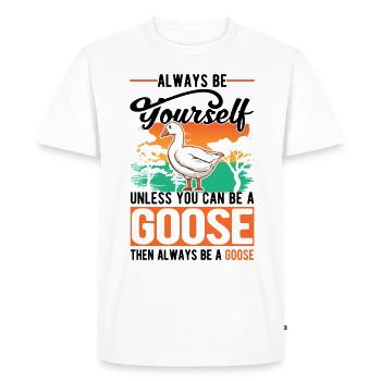 Geese Gift Goose Lovers Goose Breeders - Men's Premium Organic T-Shirt - white - Front - Nico (187cm)