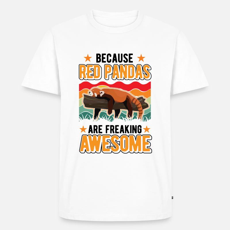 Roter Panda Geschenk Red Panda - Männer Premium Bio T-Shirt - Weiß