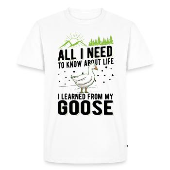 Geese Gift Goose Lovers Goose Breeders - Men's Premium Organic T-Shirt - white - Front - Nico (187cm)