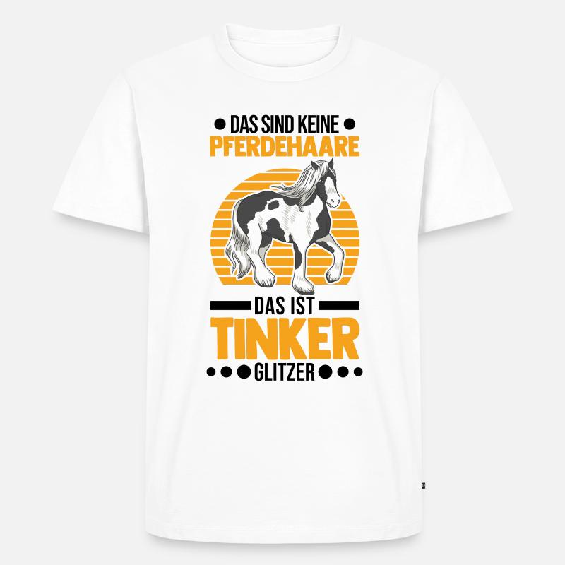 Irish Tinker Parfüm Glitzer Tinkerpferd - Männer Premium Bio T-Shirt - Weiß
