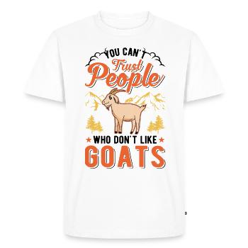 Chèvres Cadeau Chèvre Hôte Chèvre - T-shirt Premium bio Homme - blanc - Devant - Nico (187cm)