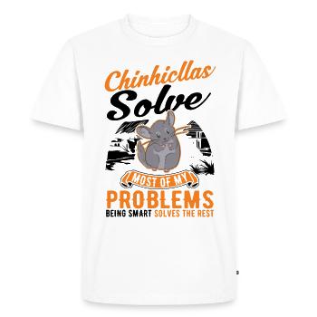 Chinchilla Gift Woolly Short-tailed Chinchilla - Men's Premium Organic T-Shirt - white - Front - Nico (187cm)