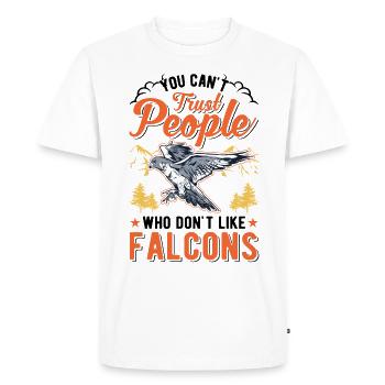 Falcon Gift Falcon Breeding Falcon Breeder Falconer - Men's Premium Organic T-Shirt - white - Front - Nico (187cm)