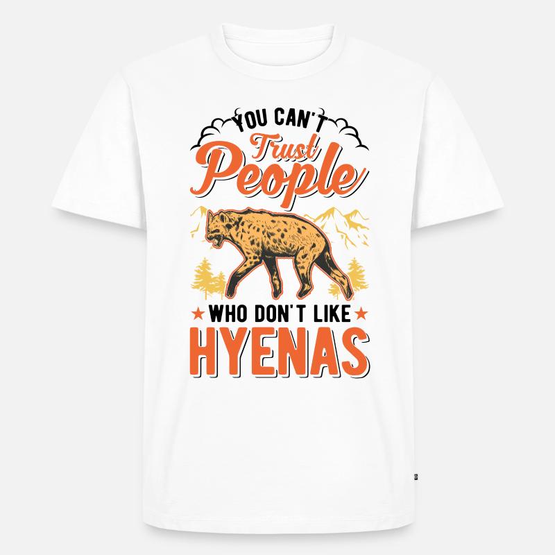 Hyäne Geschenk Erdwolf Hyena - Männer Premium Bio T-Shirt - Weiß