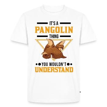Pangolin Chose Pangolin - T-shirt Premium bio Homme - blanc - Devant - Nico (187cm)