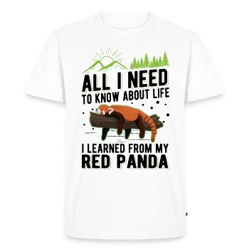 Red Panda Gift Cat Bear Red Panda - Men's Premium Organic T-Shirt - white - Front - Nico (187cm)