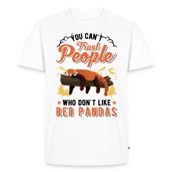 Red Panda Gift Cat Bear - Men's Premium Organic T-Shirt - white - Front - Nico (187cm)