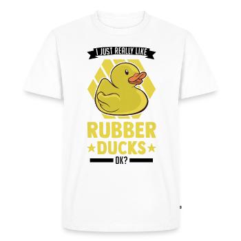 J’aime vraiment Rubber Ducks Rubber Duck - T-shirt Premium bio Homme - blanc - Devant - Nico (187cm)