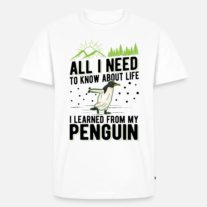 Pinguin Geschenk Penguin - Männer Premium Bio T-Shirt - Weiß