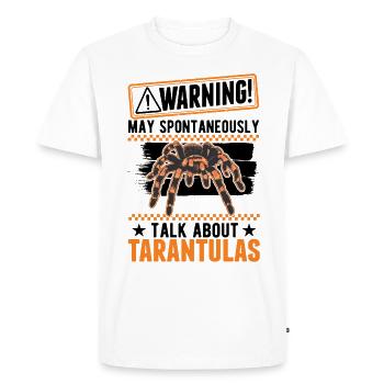 Avertissement Tarantula propriétaire Tarantula - T-shirt Premium bio Homme - blanc - Devant - Nico (187cm)