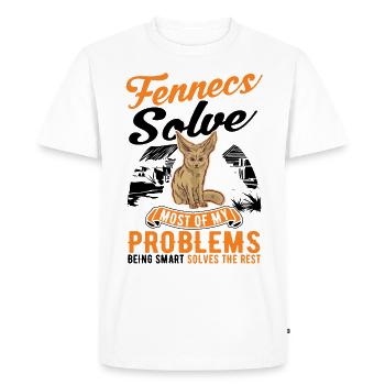 Fennec Gift Desert Fox Fennec - Men's Premium Organic T-Shirt - white - Front - Nico (187cm)