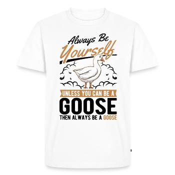 Geese Gift Goose Lovers Goose Breeders - Men's Premium Organic T-Shirt - white - Front - Nico (187cm)