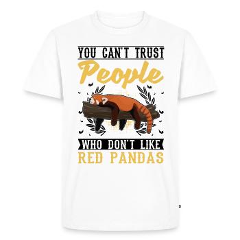 Red Panda Gift Cat Bear - Men's Premium Organic T-Shirt - white - Front - Nico (187cm)